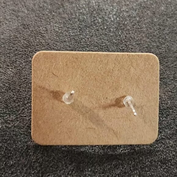 Silver White Turtle Earrings - Picture 2 of 2